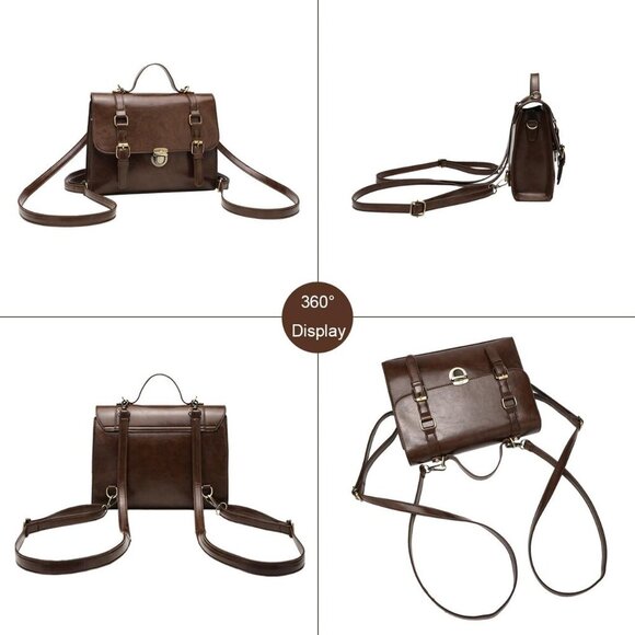 Versatile Mini Crossbody Bag - Compact Faux Leather Satchel for Daily Use - Picture 4 of 7